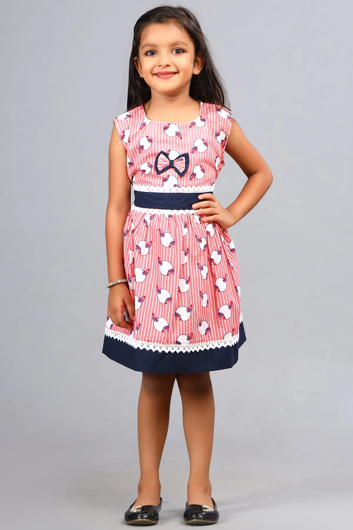 Girl's Pure Cotton Printed Dress (5 - 8 Yrs) 000711PEA78YEA