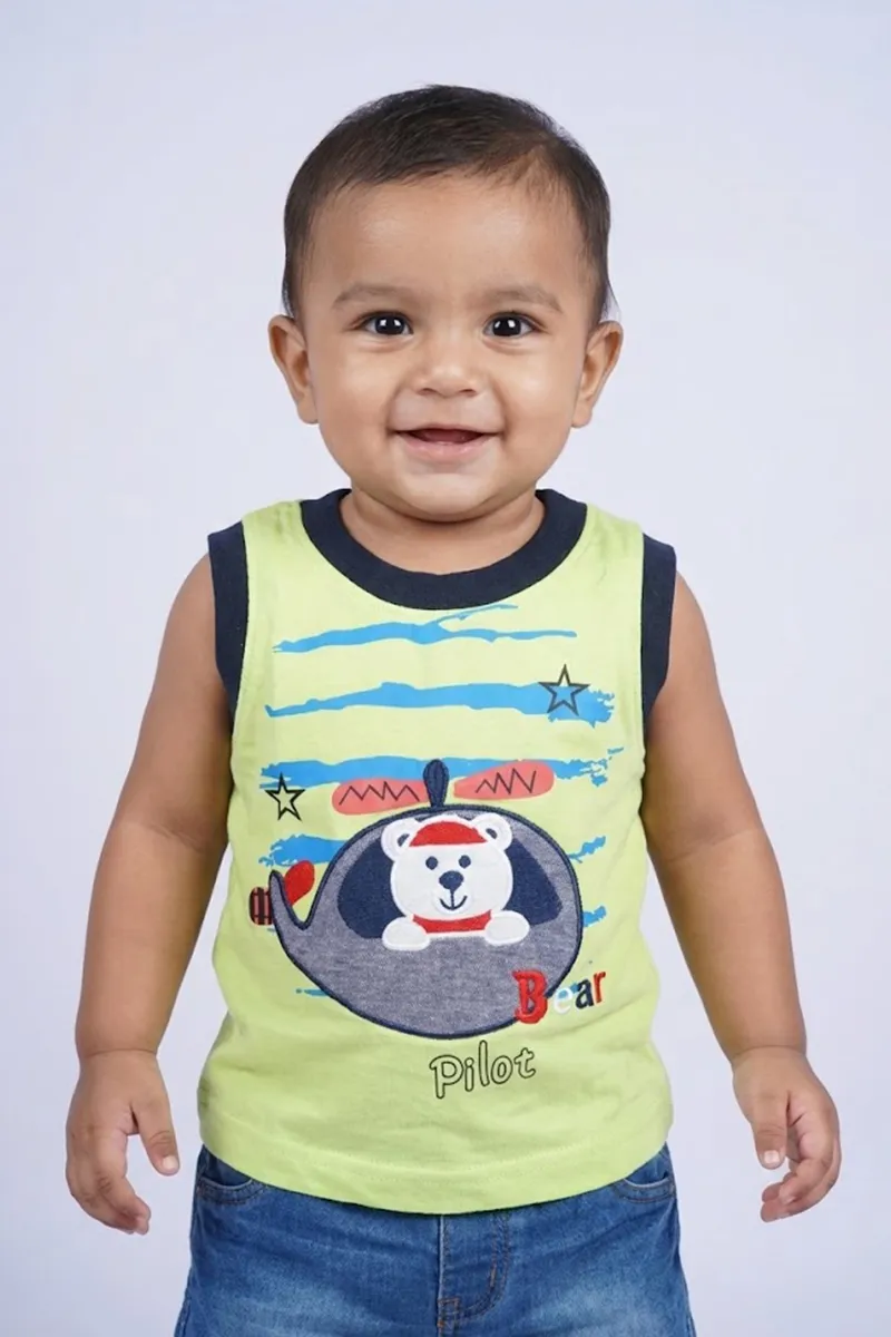 Printed T-Shirt for Baby Boys - Light Green CLJBT00167LIG612M